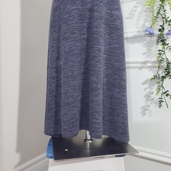 ARITZIA Wilfred Free "Rosa" Flowy Blue Heathered Jersey Knit Tank Dress - Picture 9 of 11